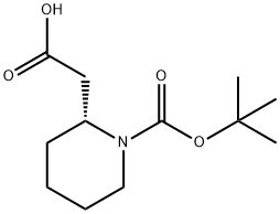 (R)-1-BOC-2-哌啶乙酸 结构式