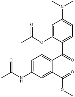 4'-ACETAMIDO-2-ACETOXY-4-DIMETHYLAMINO-2'-METHOXYCARBONYL-BENZOPHENONE 结构式