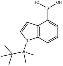 1-TBDMS-吲哚-4-硼酸 结构式