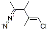 1-Pentene,  1-chloro-4-diazo-2,3-dimethyl-  (9CI) 结构式