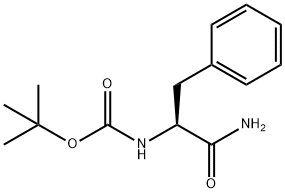 N-叔丁氧羰基-L-苯丙氨酰胺 结构式