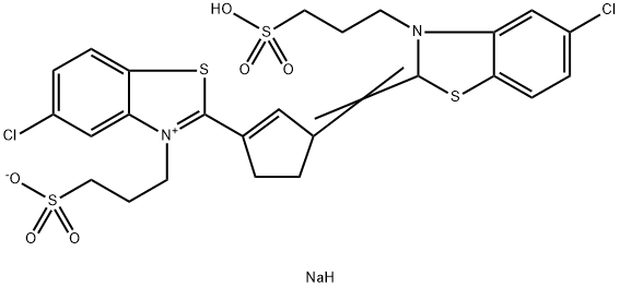 BENZOTHIAZOLIUM, 5-CHLORO-2-[3-[5-CHLORO-3-(3-SULFOPROPYL)-2(3H)-BENZOTHIAZOLYLIDENE]-1-CYCLOPENTEN-1-YL]-3-(3-SULFOPROPYL)-, INNER SALT, SODIUM SALT 结构式