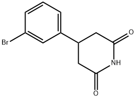 4-(3-溴苯基)-哌啶-2,6-二酮 结构式