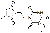 1-[2-(2,5-Dihydro-3-methyl-2,5-dioxo-1H-pyrrol-1-yl)ethyl]-5,5-diethylbarbituric acid 结构式