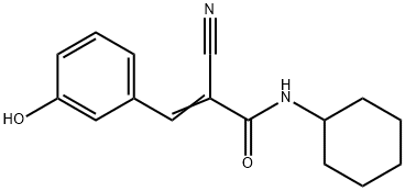 (E)-2-氰基-N-环己基-3-(3-羟基苯基)丙烯酰胺 结构式