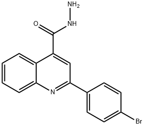 2-(4-溴苯基)-4-喹啉卡巴肼 结构式