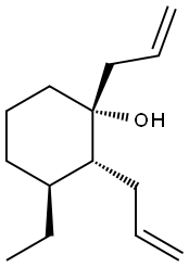 Cyclohexanol, 3-ethyl-1,2-di-2-propenyl-, (1R,2R,3S)- (9CI) 结构式