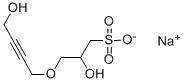 sodium 2-hydroxy-3-[(4-hydroxy-2-butynyl)oxy]propanesulphonate 结构式