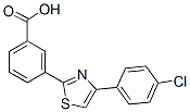 3-[4-(4-chlorophenyl)-1,3-thiazol-2-yl]benzoic acid 结构式