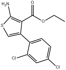 3-Thiophenecarboxylic acid, 2-amino-4-(2,4-dichlorophenyl)-, ethyl ester 结构式