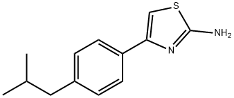 4-(4-异丁基苯基)-1,3-噻唑-2-胺 结构式