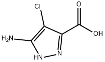 3-氨基-4-氯-1H-吡唑-5-羧酸 结构式