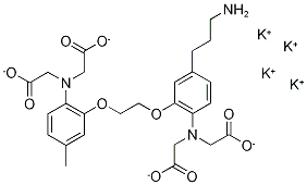 5-(3-AMINOPROPYL)-5'-METHYL-BIS-(2-AMINOPHENOXYMETHYLENE-N,N,N',N'-TETRAACETATE TETRAPOTASSIUM SALT 结构式