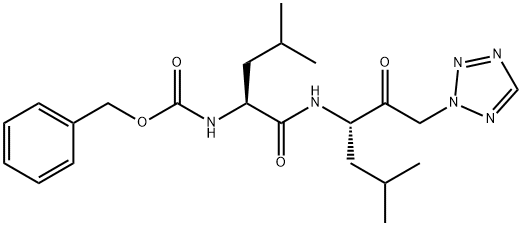 Carbamic acid, [(1S)-3-methyl-1-[[[(1S)-3-methyl-1-(2H-tetrazol-2-ylacetyl)butyl]amino]carbonyl]butyl]-, phenylmethyl ester (9CI) 结构式