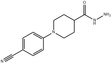 1-(4-氰基苯)-4-哌啶甲酰肼 结构式