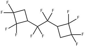 1,1'-(1,1,2,2-Tetrafluoro-1,2-ethanediyl)bis(2,2,3,3-tetrafluorocyclobutane) 结构式