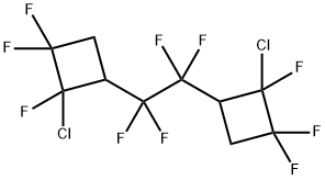 1,1'-(1,1,2,2-Tetrafluoro-1,2-ethanediyl)bis(2-chloro-2,3,3-trifluorocyclobutane) 结构式