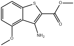 3-AMINO-4-METHOXY-BENZO[B]THIOPHENE-2-CARBOXYLIC ACID METHYL ESTER 结构式
