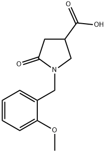 1-(2-甲氧基苄)-5-氧代吡咯烷-3-羧酸 结构式