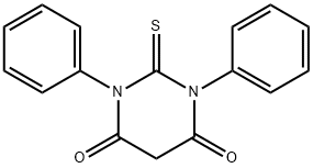 1,3-二苯基-2-硫代二氢嘧啶-4,6(1H,5H)-二酮 结构式
