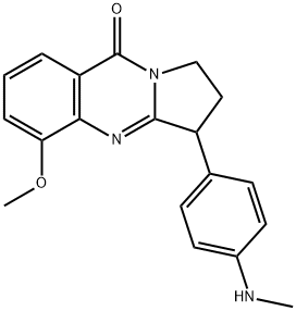 Pyrrolo[2,1-b]quinazolin-9(1H)-one,  2,3-dihydro-5-methoxy-3-[4-(methylamino)phenyl]-  (9CI) 结构式