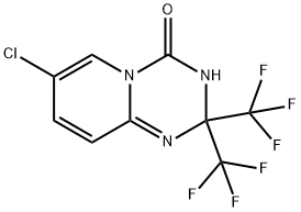 7-chloro-2,2-bis(trifluoromethyl)-2,3-dihydropyrido[
1,2-a][1,3,5]triazin-4(3H)-one 结构式