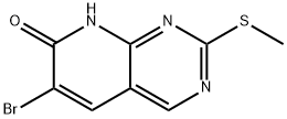 6-溴-2-(甲基硫代)吡啶并[2,3-D]嘧啶-7(8H)-酮 结构式