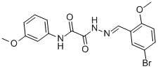 2-[2-(5-bromo-2-methoxybenzylidene)hydrazino]-N-(3-methoxyphenyl)-2-oxoacetamide 结构式