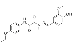 2-[2-(3-ethoxy-4-hydroxybenzylidene)hydrazino]-N-(4-ethoxyphenyl)-2-oxoacetamide 结构式