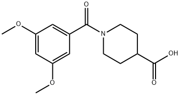 1-(3,5-dimethoxybenzoyl)piperidine-4-carboxylic acid 结构式