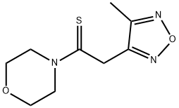 Morpholine,  4-[2-(4-methyl-1,2,5-oxadiazol-3-yl)-1-thioxoethyl]-  (9CI) 结构式