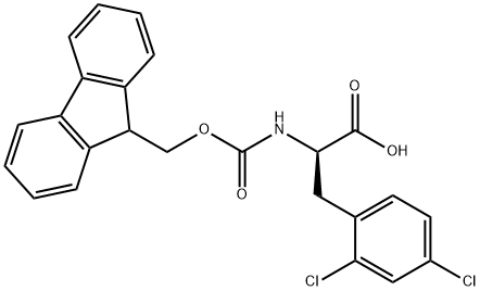 FMOC-2,4-二氯-D-苯丙氨酸 结构式