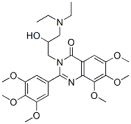 4(3H)-Quinazolinone,  3-[3-(diethylamino)-2-hydroxypropyl]-6,7,8-trimethoxy-2-(3,4,5-trimethoxyphenyl)- 结构式