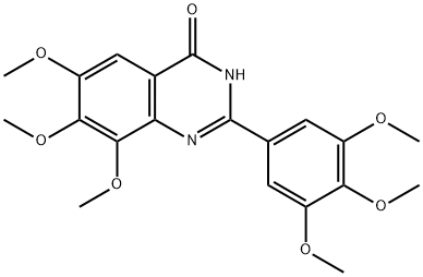 4(1H)-Quinazolinone,  6,7,8-trimethoxy-2-(3,4,5-trimethoxyphenyl)-  (9CI) 结构式