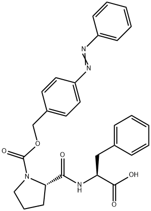 3-phenyl-N-[1-[[[4-(phenylazo)phenyl]methoxy]carbonyl]-L-prolyl]-L-alanine 结构式