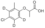 2-(4-氯-2-甲基苯氧基)丙酸-D3 结构式