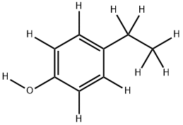 4-乙基苯酚-D10 结构式