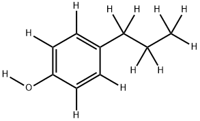 4-正丙基苯酚-D12 结构式