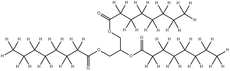 三辛酸甘油酯-D45 (三辛基-D45) 结构式