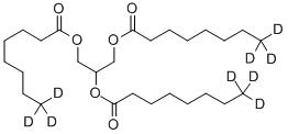 GLYCERYL TRI(OCTANOATE-8,8,8-D3) 结构式