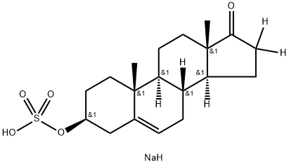 SODIUM DEHYDROEPIANDROSTERONE-16,16-D2 SULFATE 结构式