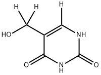 5-(HYDROXYMETHYL-D2)URACIL-6-D1 结构式