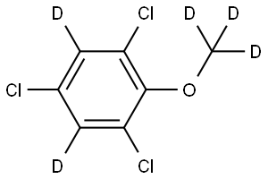 2,4,6-三氯氘代苯甲醚 结构式