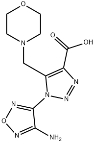 1-(4-氨基-1,2,5-噁二唑-3-基)-5-(吗啉甲基)-1H-1,2,3-三唑-4-羧酸 结构式