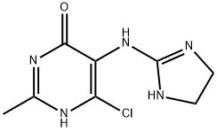 6-Chloro-5-[(4,5-dihydro-1H-iMidazol-2-yl)aMino]-2-Methyl-4(1H)-pyriMidinone 结构式