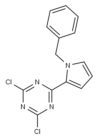 2-(1-苄基-1H-吡咯-2-基)-4,6-二氯-1,3,5-三嗪 结构式