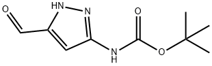 Carbamic acid, (5-formyl-1H-pyrazol-3-yl)-, 1,1-dimethylethyl ester (9CI) 结构式