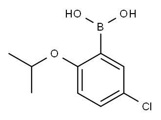 5-氯-2-异丙氧基苯基硼酸 结构式