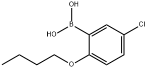 2-丁氧基-5-氯苯基硼酸 结构式