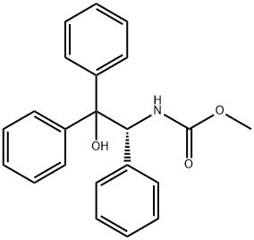 (R)-(+)-N-羧酸甲基-2-氨基-1,1,2-三苯基乙醇 结构式